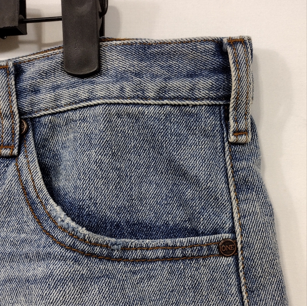 One Teaspoon Cutoff Denim Jean Shorts Womens 29 Blue Bobo Retro 90s Y2K Casual - Picture 3 of 9